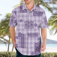 Hawaiian Quilt Tapa On Lilac Palaka Motifs Hawaiian Shirt