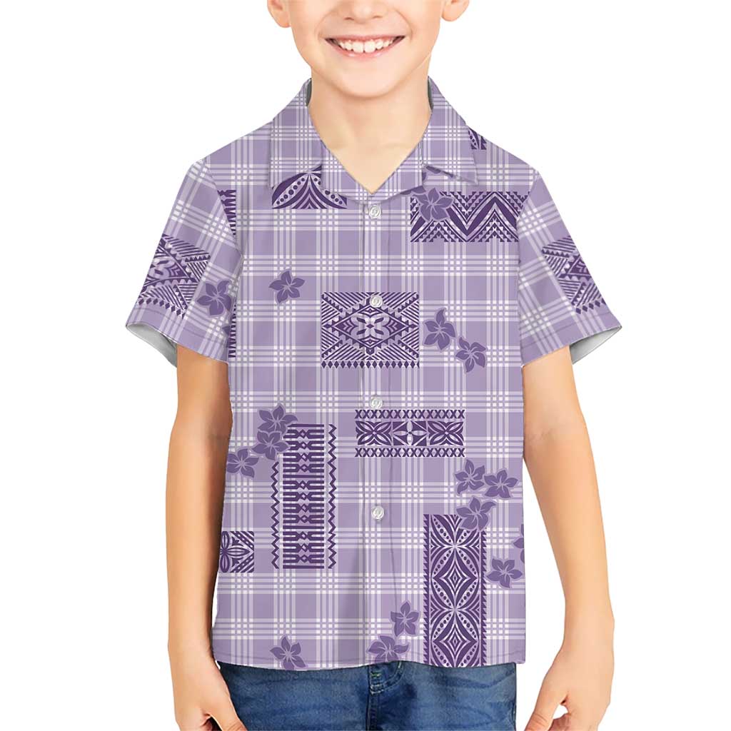 Hawaiian Quilt Tapa On Lilac Palaka Motifs Hawaiian Shirt