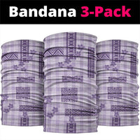 Hawaiian Quilt Tapa On Lilac Palaka Motifs Neck Gaiter