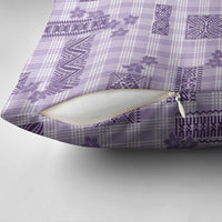 Hawaiian Quilt Tapa On Lilac Palaka Motifs Pillow Cover