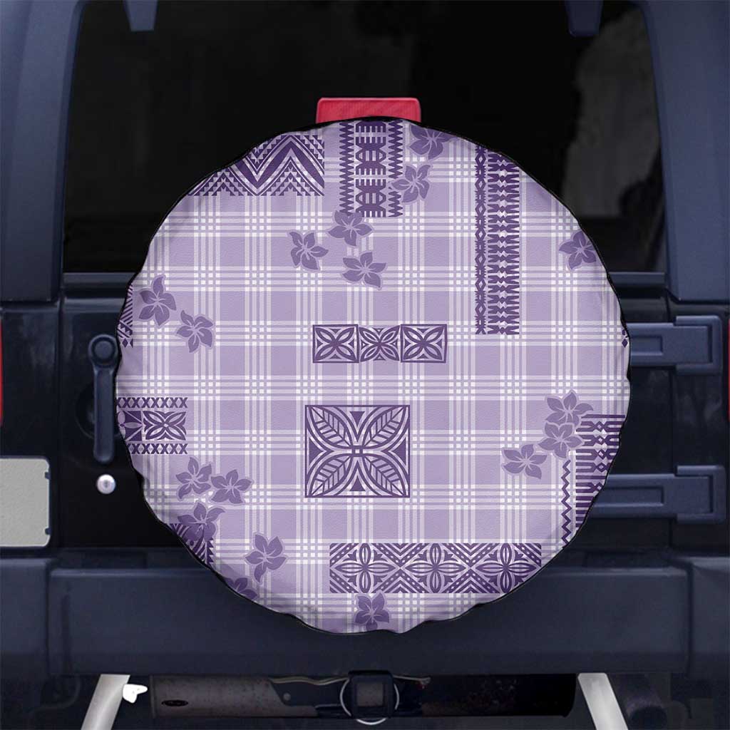 Hawaiian Quilt Tapa On Lilac Palaka Motifs Spare Tire Cover