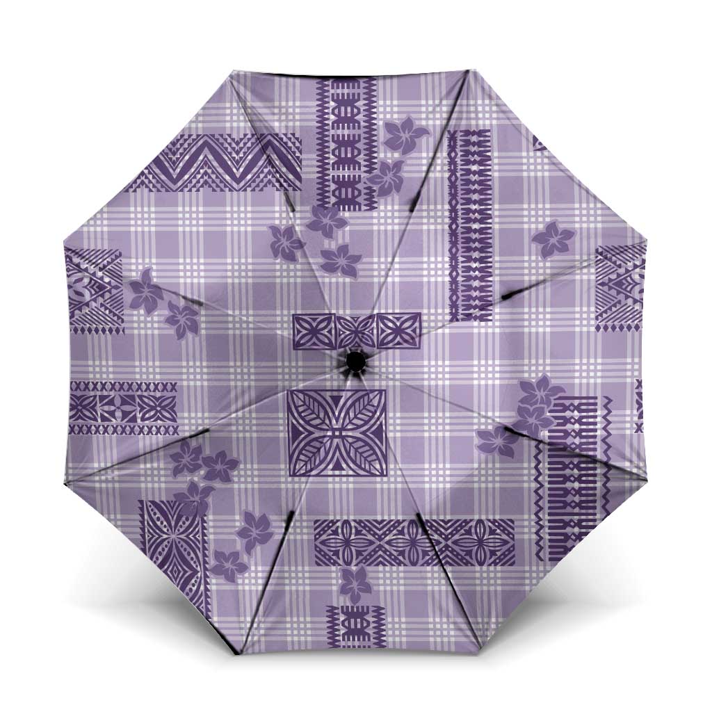 Hawaiian Quilt Tapa On Lilac Palaka Motifs Umbrella