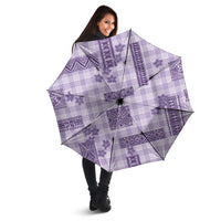 Hawaiian Quilt Tapa On Lilac Palaka Motifs Umbrella
