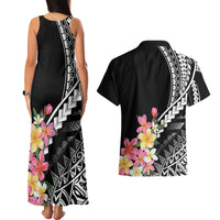 AAPI Heritage Month Couples Matching Tank Maxi Dress and Hawaiian Shirt Kanaka Hawaii Plumeria