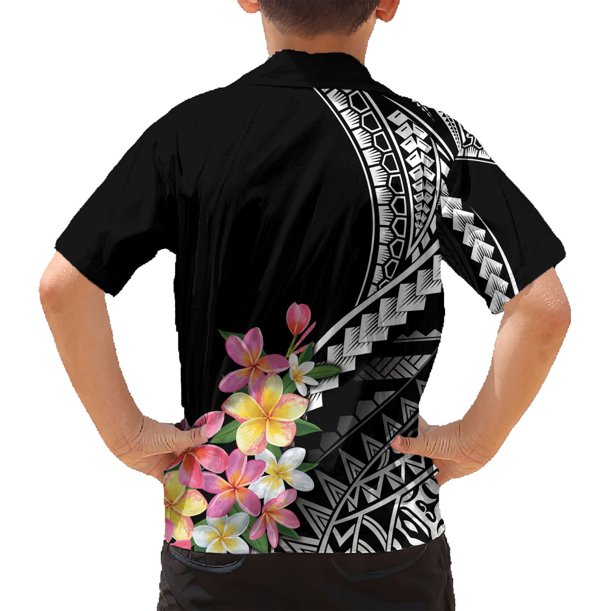 AAPI Heritage Month Family Matching Short Sleeve Bodycon Dress and Hawaiian Shirt Kanaka Hawaii Plumeria LT7 - Polynesian Pride