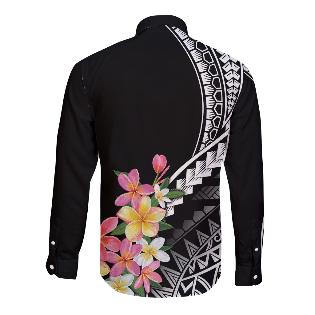 AAPI Heritage Month Long Sleeve Button Shirt Kanaka Hawaii Plumeria