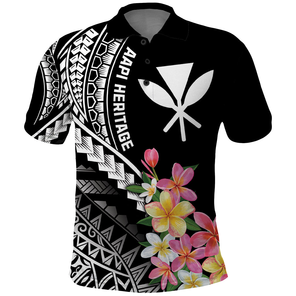 AAPI Heritage Month Polo Shirt Kanaka Hawaii Plumeria
