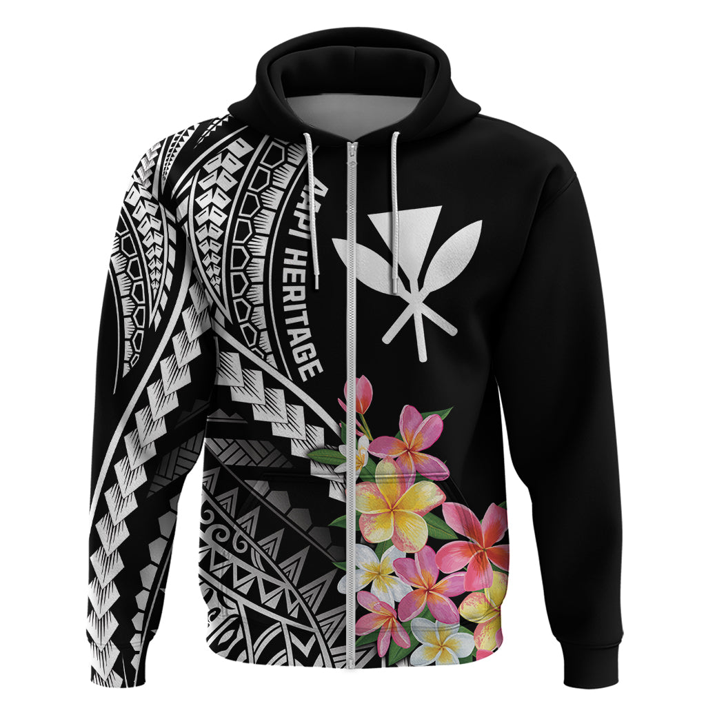 AAPI Heritage Month Zip Hoodie Kanaka Hawaii Plumeria