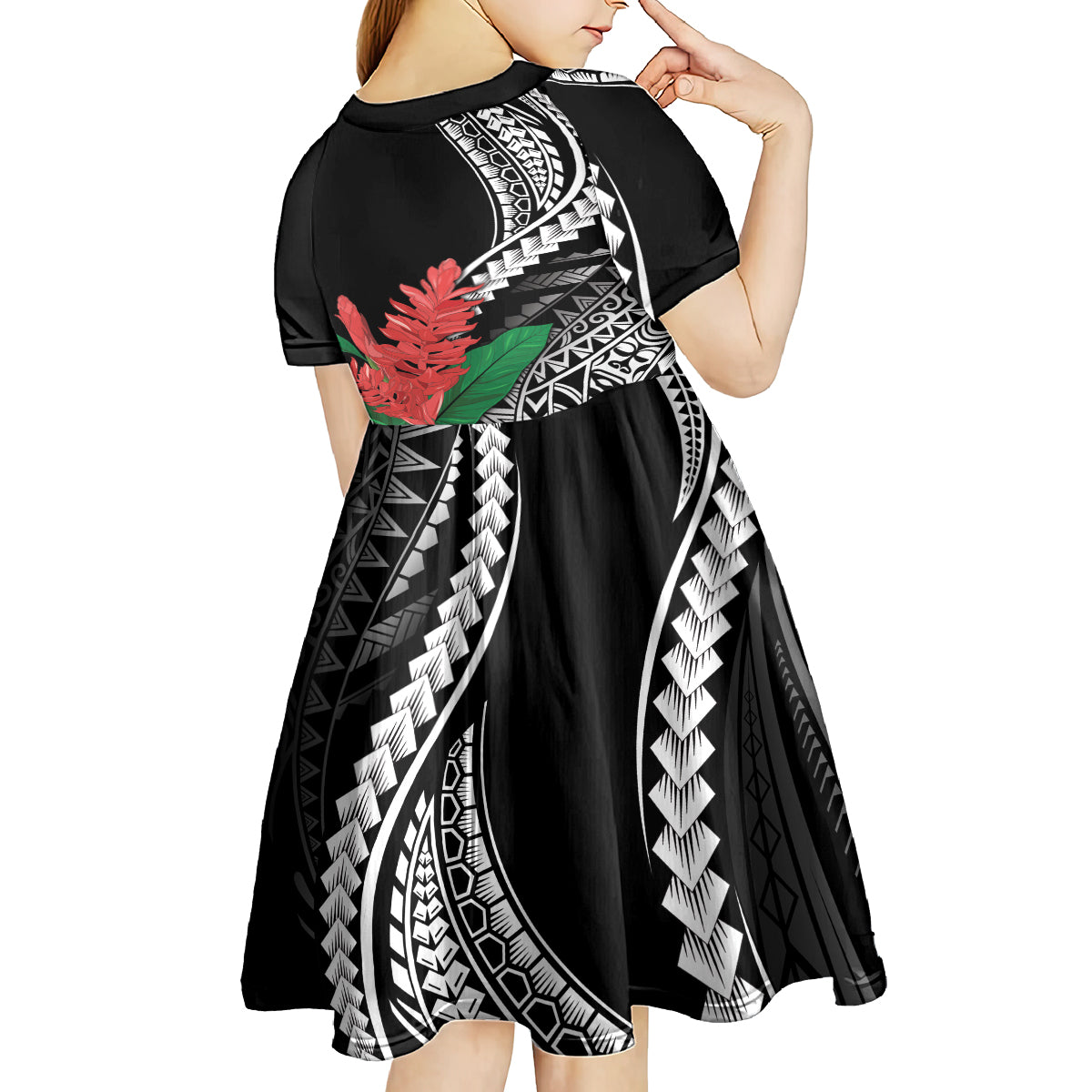AAPI Heritage Month Kid Short Sleeve Dress Samoa Teuila LT7 - Polynesian Pride