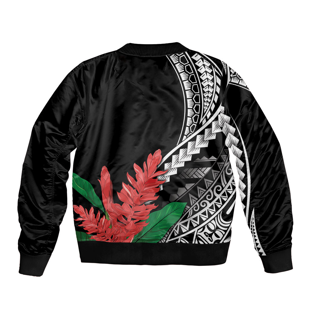AAPI Heritage Month Sleeve Zip Bomber Jacket Samoa Teuila LT7 - Polynesian Pride