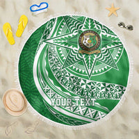 Tonga Liahona High School Personalized Beach Blanket Ngatu Tokelaufeletoa Motifs