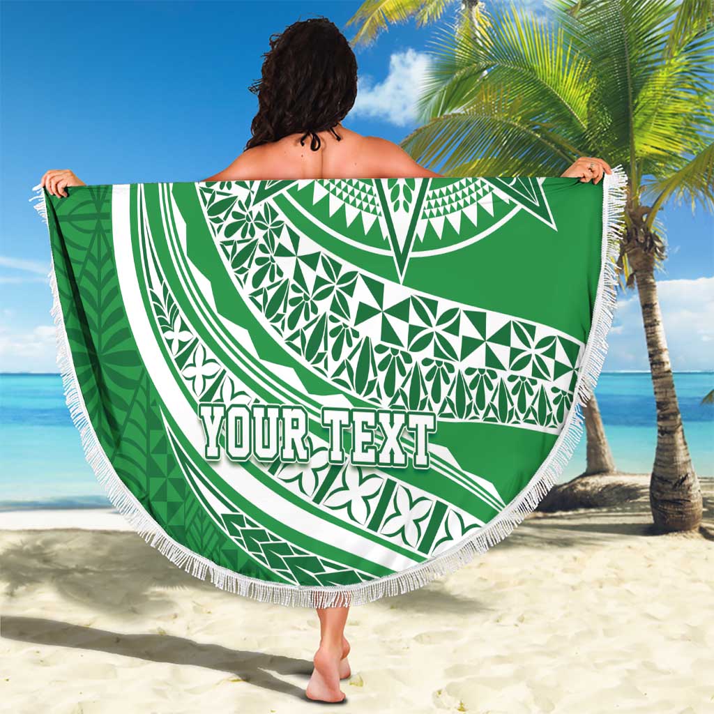 Tonga Liahona High School Personalized Beach Blanket Ngatu Tokelaufeletoa Motifs