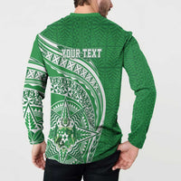 Tonga Liahona High School Personalized Button Sweatshirt Ngatu Tokelaufeletoa Motifs