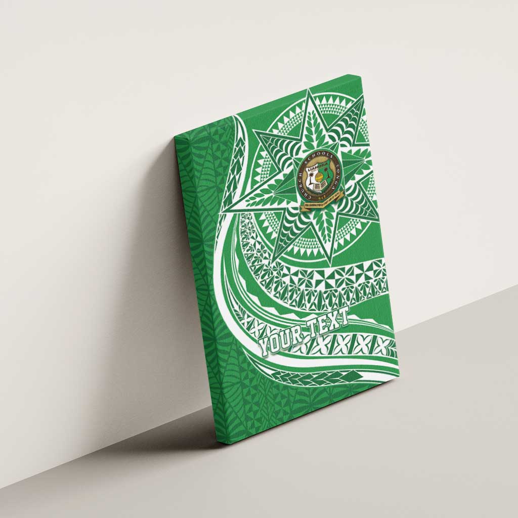 Tonga Liahona High School Personalized Canvas Wall Art Ngatu Tokelaufeletoa Motifs