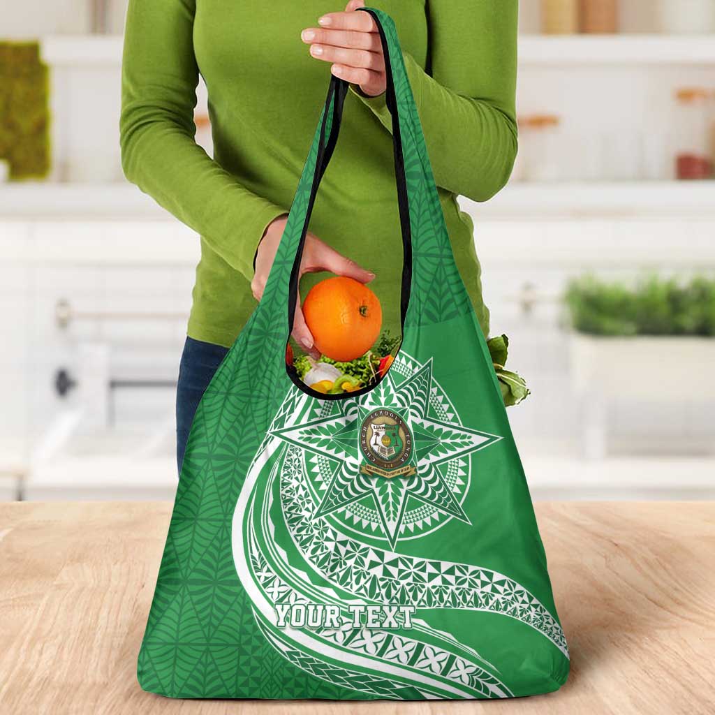 Tonga Liahona High School Personalized Grocery Bag Ngatu Tokelaufeletoa Motifs