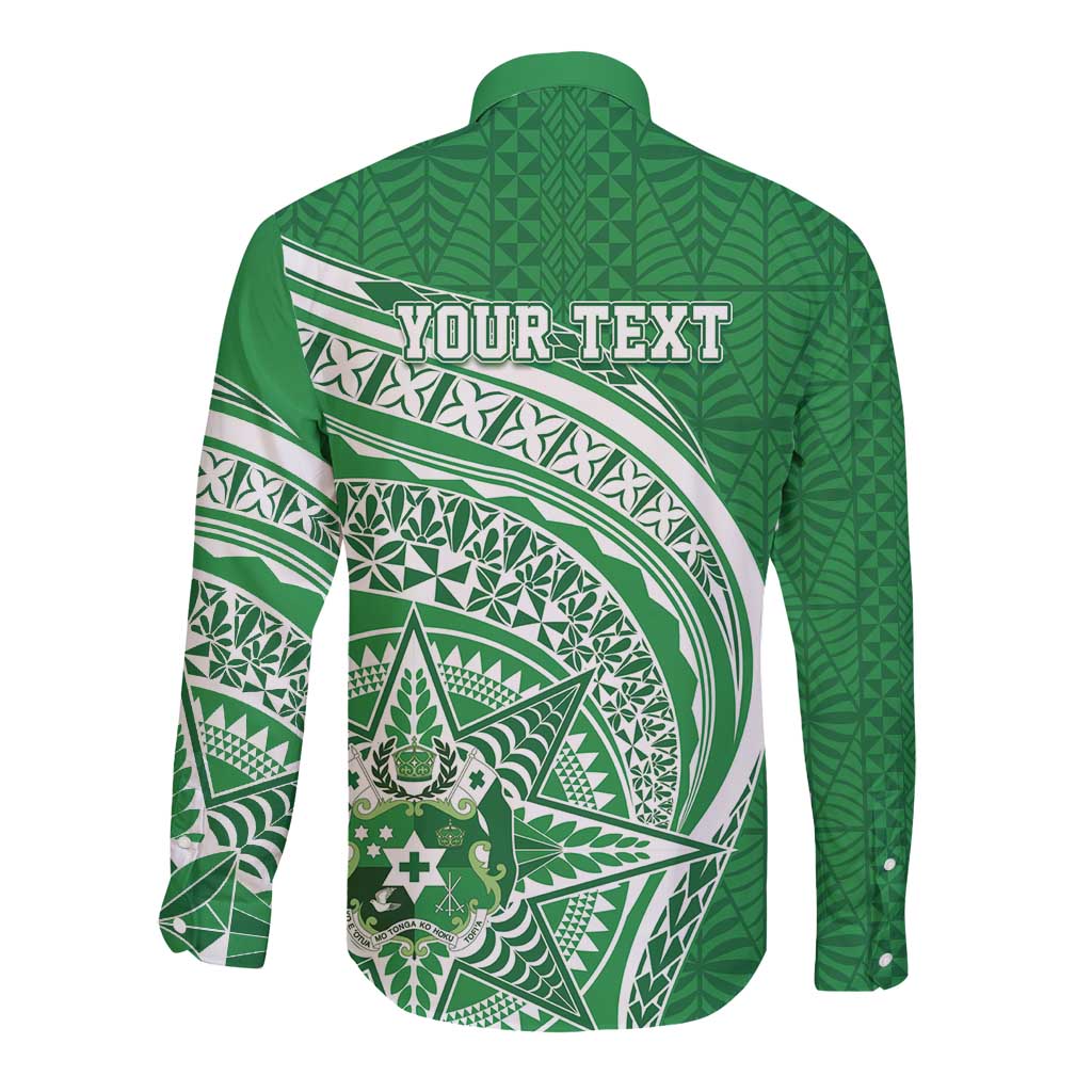 Tonga Liahona High School Personalized Long Sleeve Button Shirt Ngatu Tokelaufeletoa Motifs