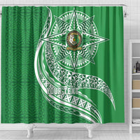 Tonga Liahona High School Personalized Shower Curtain Ngatu Tokelaufeletoa Motifs LT7 - Polynesian Pride