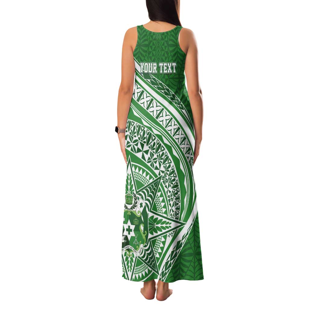 Tonga Liahona High School Personalized Tank Maxi Dress Ngatu Tokelaufeletoa Motifs