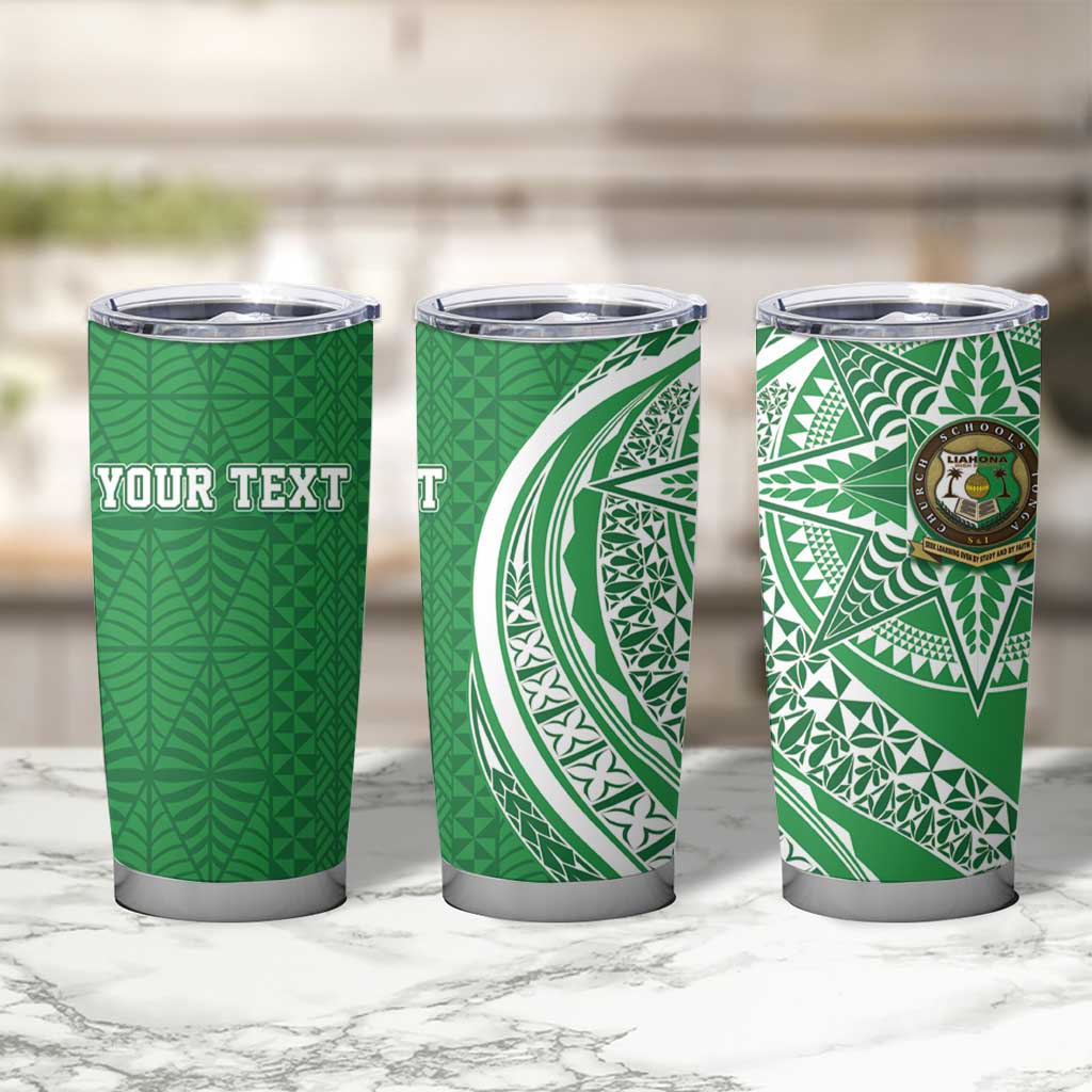Tonga Liahona High School Personalized Tumbler Cup Ngatu Tokelaufeletoa Motifs LT7 - Polynesian Pride