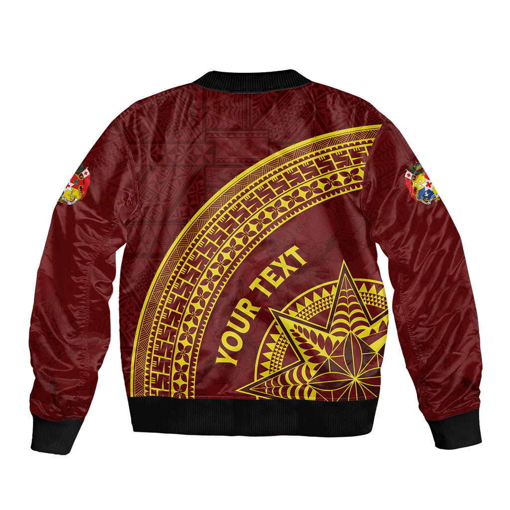 Tonga High School Bomber Jacket THS Anniversary Ngatu Motif LT7 - Polynesian Pride