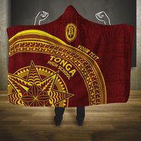 Tonga High School Hooded Blanket THS Anniversary Ngatu Motif LT7 One Size Maroon - Polynesian Pride