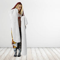 Tonga High School Hooded Blanket THS Anniversary Ngatu Motif LT7 - Polynesian Pride