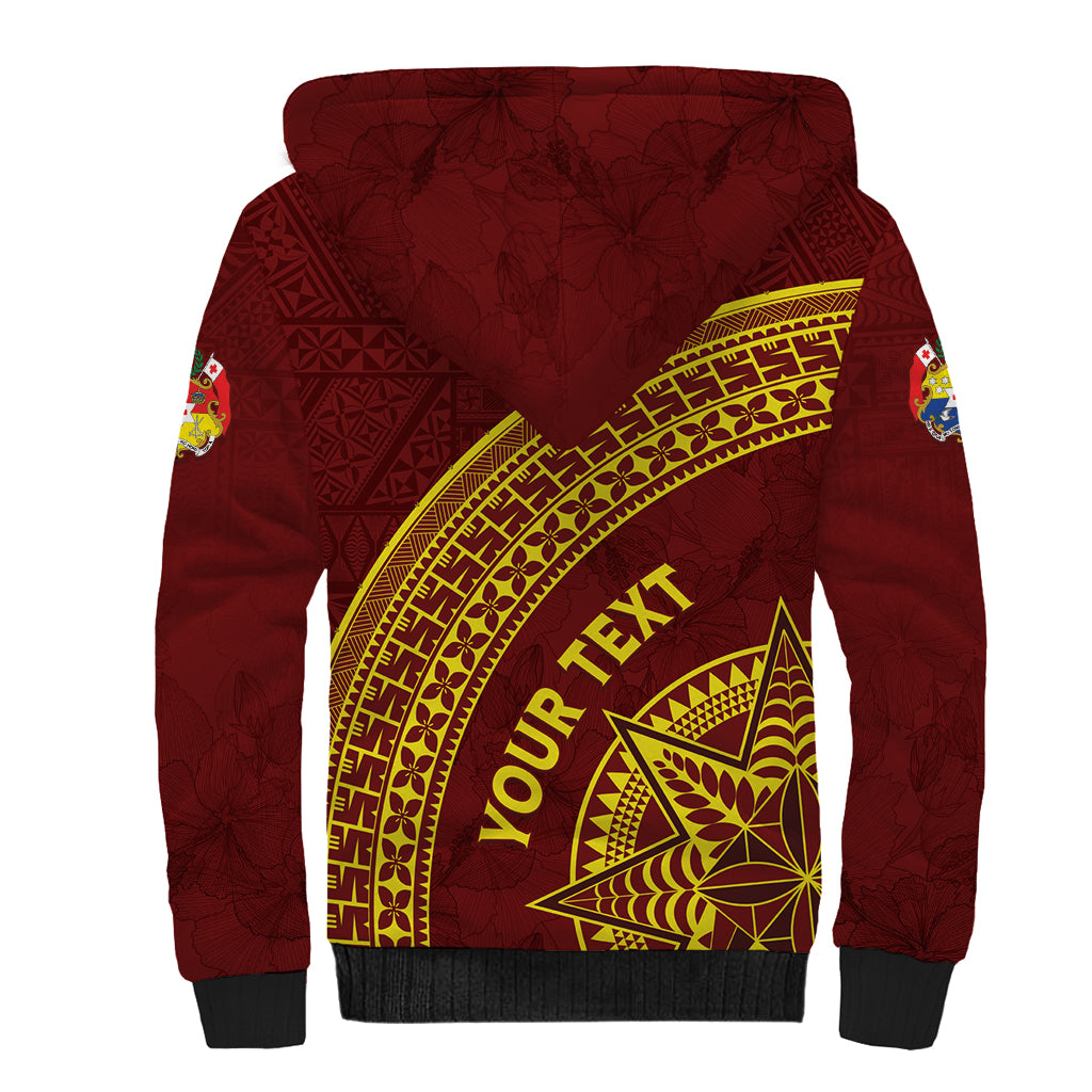Tonga High School Sherpa Hoodie THS Anniversary Ngatu Motif