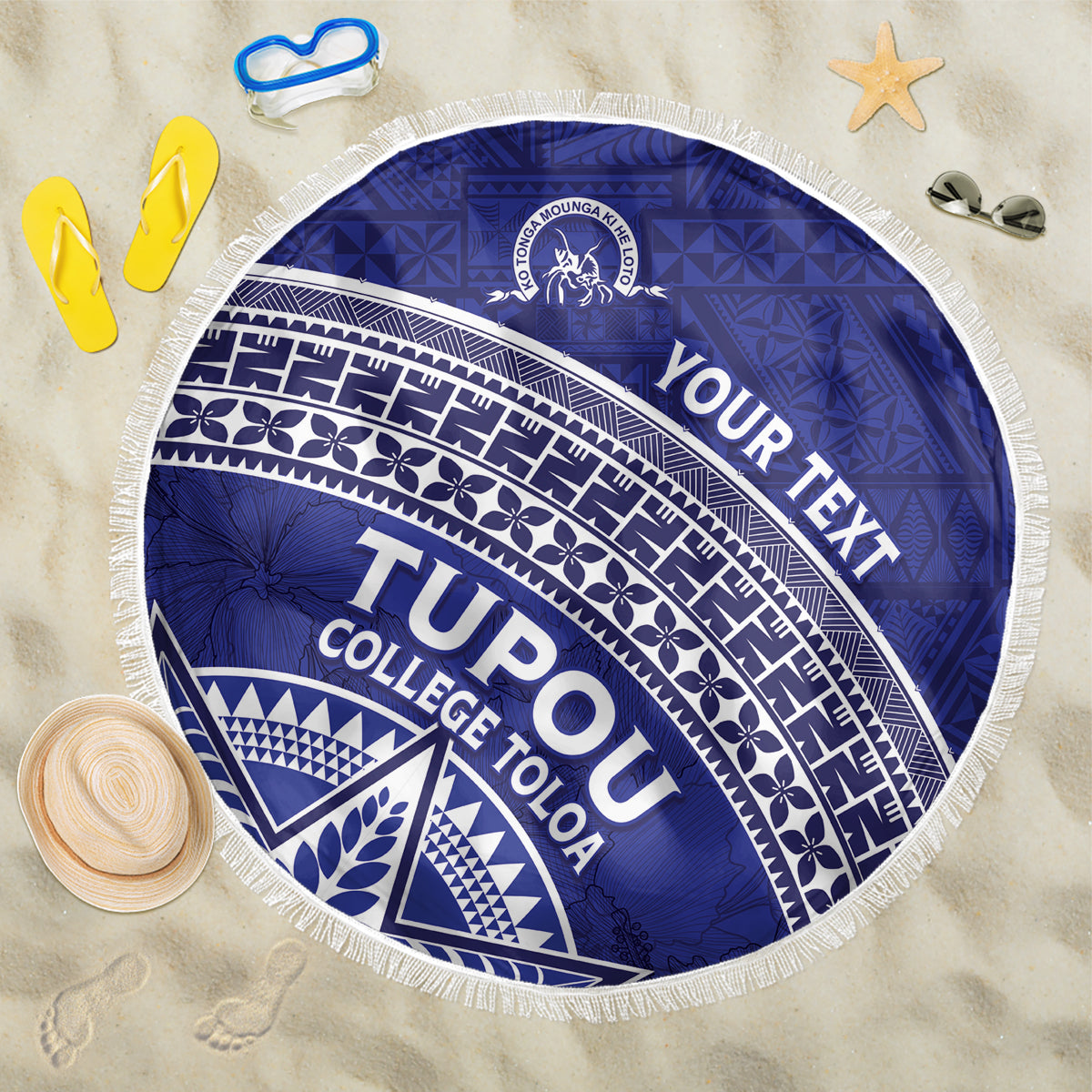 Tupou College Toloa Beach Blanket Ngatu Tapa Mix Style