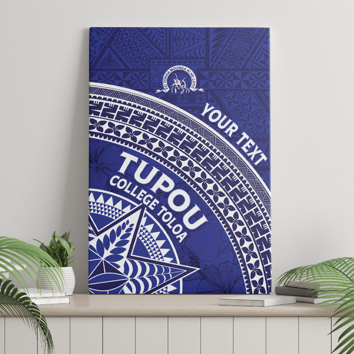 Tupou College Toloa Canvas Wall Art Ngatu Tapa Mix Style