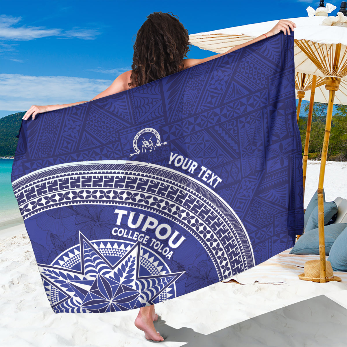 Tupou College Toloa Sarong Ngatu Tapa Mix Style