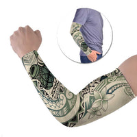 Aloha Hawaii Tapa Arm Sleeves Summer Green Hawaiian Ipu LT7 Set of 2 Emerald - Polynesian Pride