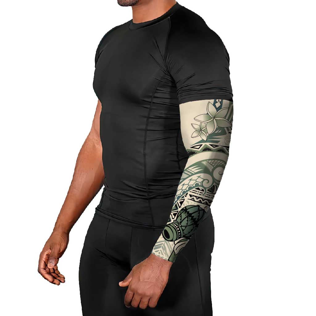 Aloha Hawaii Tapa Arm Sleeves Summer Green Hawaiian Ipu LT7 - Polynesian Pride