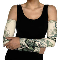 Aloha Hawaii Tapa Arm Sleeves Summer Green Hawaiian Ipu LT7 - Polynesian Pride