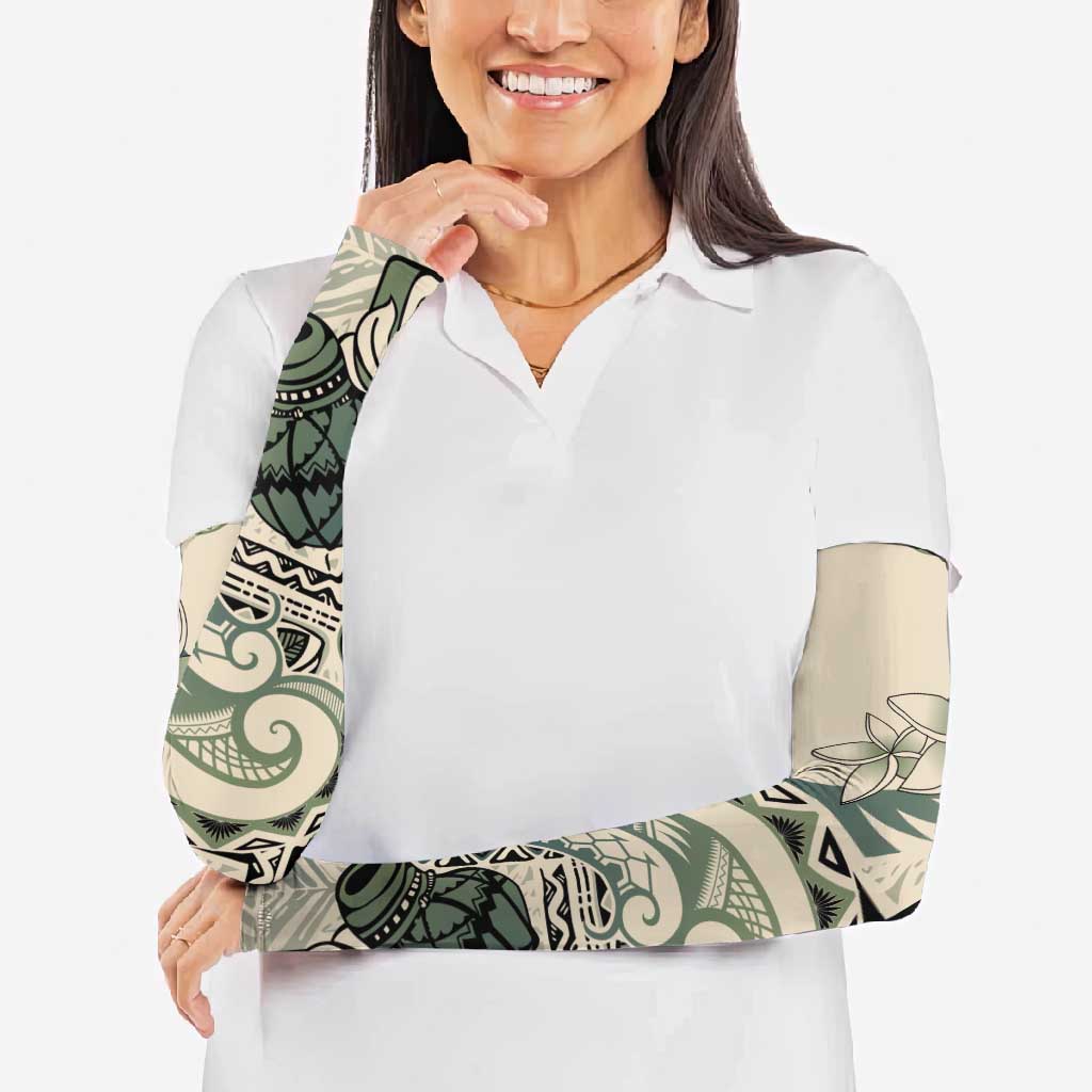 Aloha Hawaii Tapa Arm Sleeves Summer Green Hawaiian Ipu LT7 - Polynesian Pride