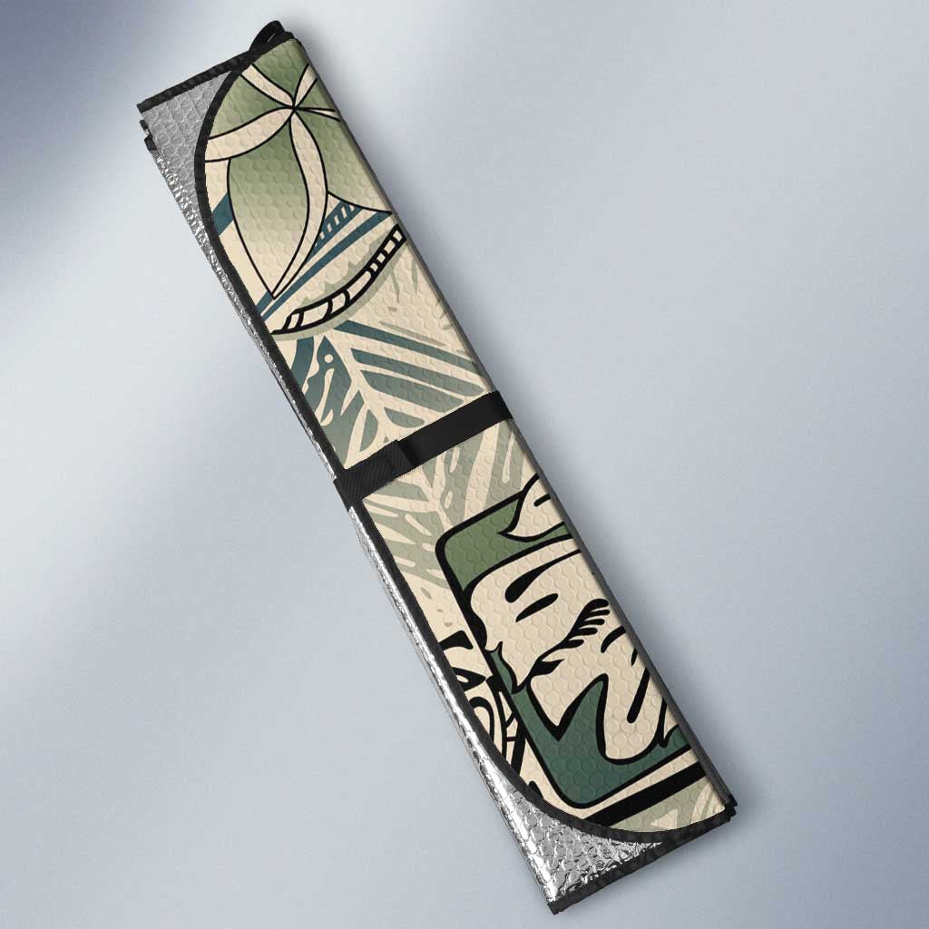 Aloha Hawaii Tapa Auto Sun Shade Summer Green Hawaiian Ipu - Polynesian Pride