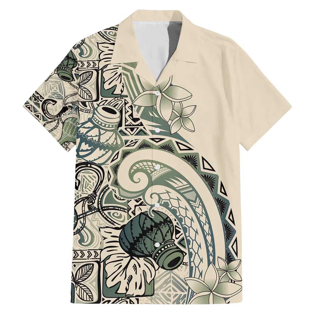 Aloha Hawaii Tapa Family Matching Mermaid Dress and Hawaiian Shirt Summer Green Hawaiian Ipu - Polynesian Pride