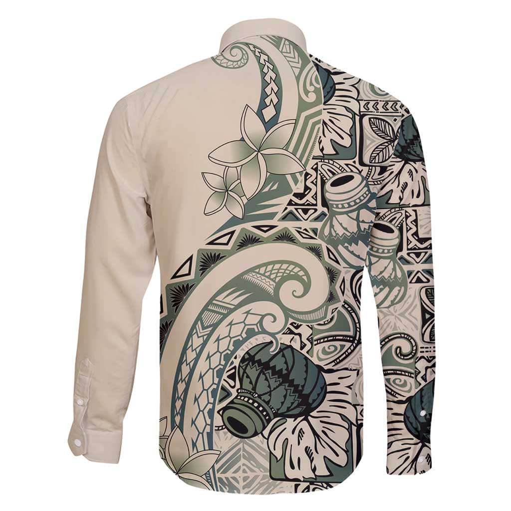 Aloha Hawaii Tapa Family Matching Mermaid Dress and Hawaiian Shirt Summer Green Hawaiian Ipu - Polynesian Pride