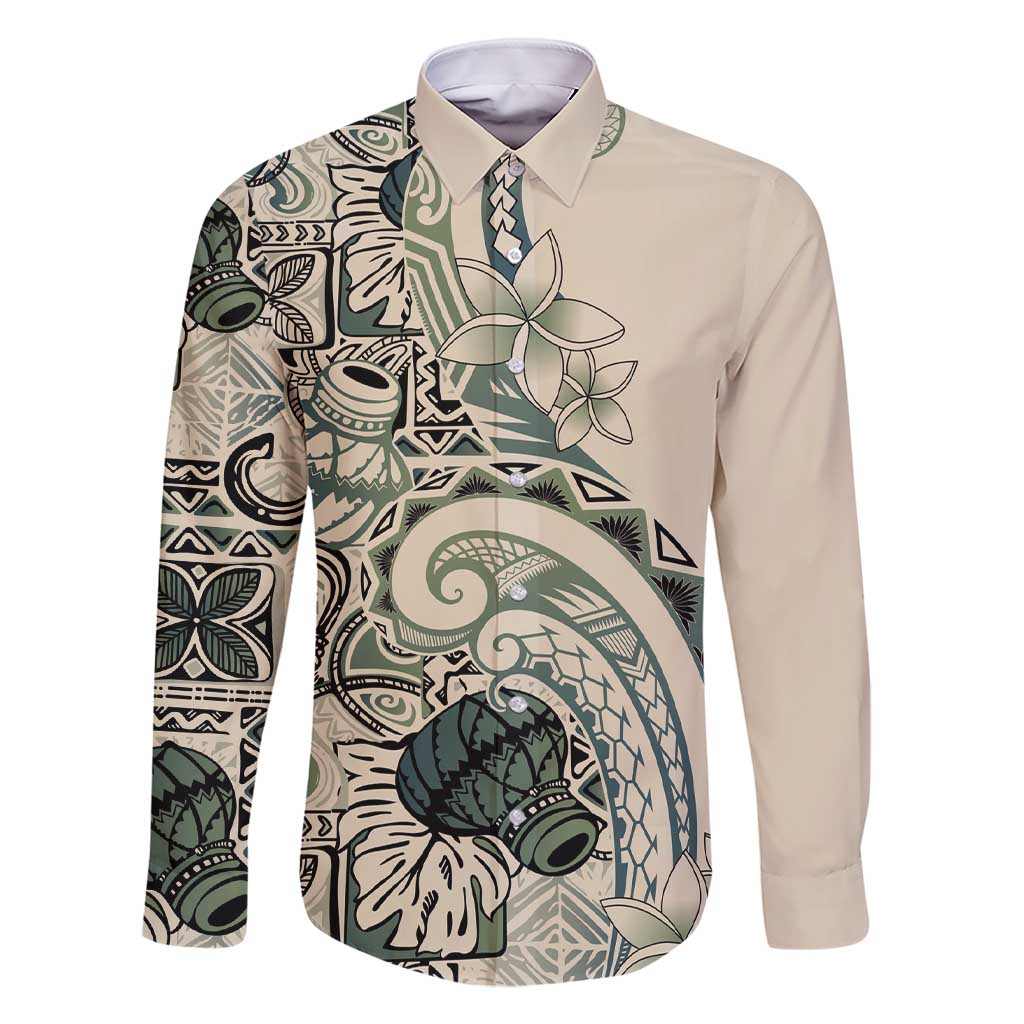 Aloha Hawaii Tapa Family Matching Short Sleeve Bodycon Dress and Hawaiian Shirt Summer Green Hawaiian Ipu - Polynesian Pride