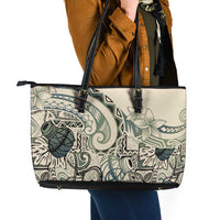 Aloha Hawaii Tapa Leather Tote Bag Summer Green Hawaiian Ipu LT7 - Polynesian Pride