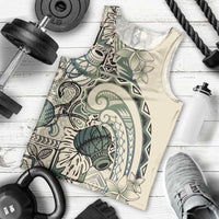 Aloha Hawaii Tapa Men Tank Top Summer Green Hawaiian Ipu - Polynesian Pride