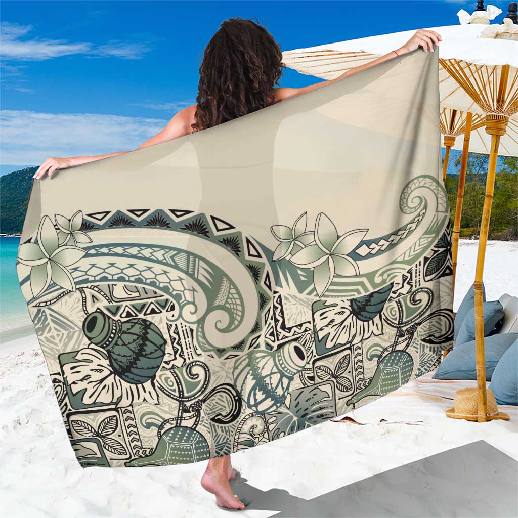 Aloha Hawaii Tapa Sarong Summer Green Hawaiian Ipu LT7 One Size 44 x 66 inches Emerald - Polynesian Pride