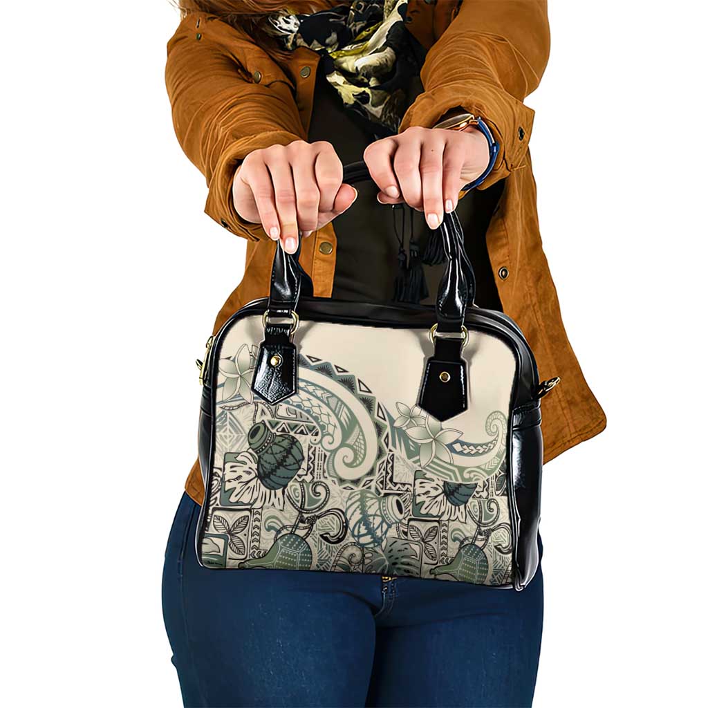 Aloha Hawaii Tapa Shoulder Handbag Summer Green Hawaiian Ipu - Polynesian Pride