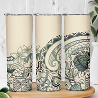 Aloha Hawaii Tapa Skinny Tumbler Summer Green Hawaiian Ipu - Polynesian Pride