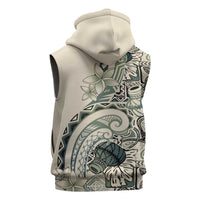 Aloha Hawaii Tapa Sleeveless Hoodie Summer Green Hawaiian Ipu - Polynesian Pride
