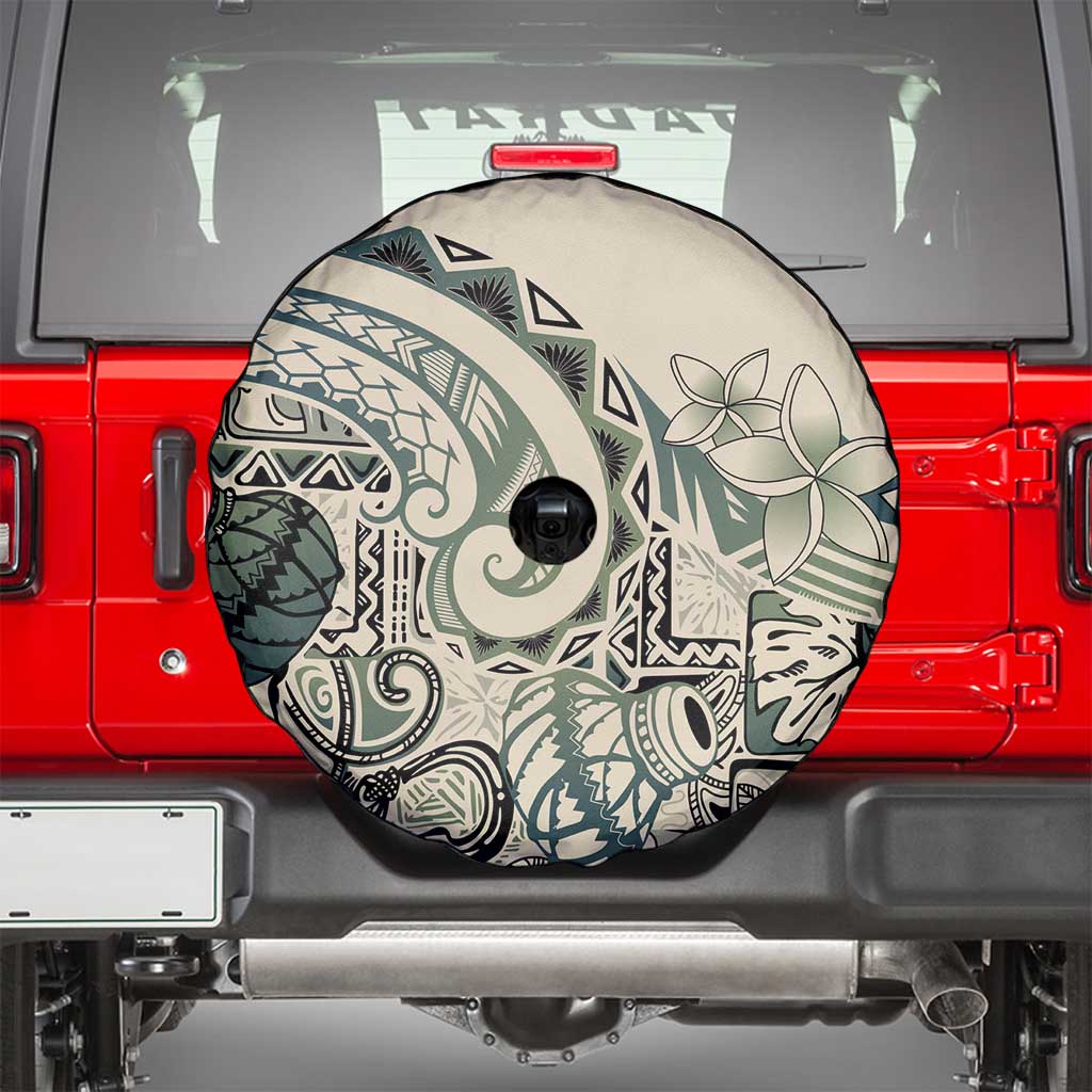 Aloha Hawaii Tapa Spare Tire Cover Summer Green Hawaiian Ipu - Polynesian Pride