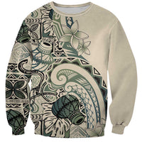 Aloha Hawaii Tapa Sweatshirt Summer Green Hawaiian Ipu - Polynesian Pride