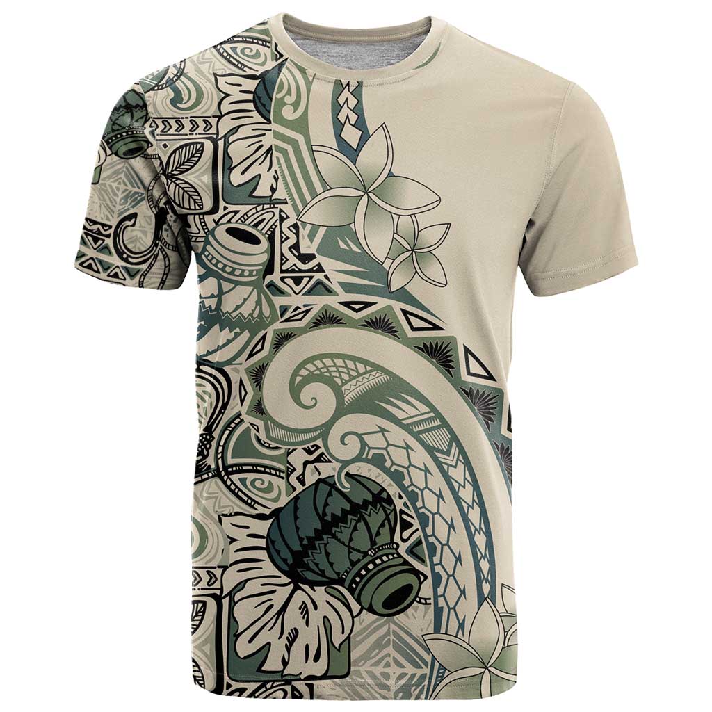 Aloha Hawaii Tapa T Shirt Summer Green Hawaiian Ipu - Polynesian Pride