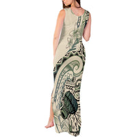 Aloha Hawaii Tapa Tank Maxi Dress Summer Green Hawaiian Ipu - Polynesian Pride