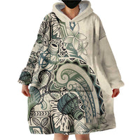 Aloha Hawaii Tapa Wearable Blanket Hoodie Summer Green Hawaiian Ipu - Polynesian Pride