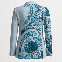 Aloha Hawaii Tapa Blazer Cool Turquoise Hawaiian Ipu LT7 - Polynesian Pride